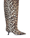 Ganni - Animal Print Fabric Boots