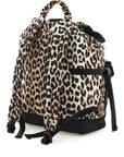 Ganni - Animal Print Nylon Backpack