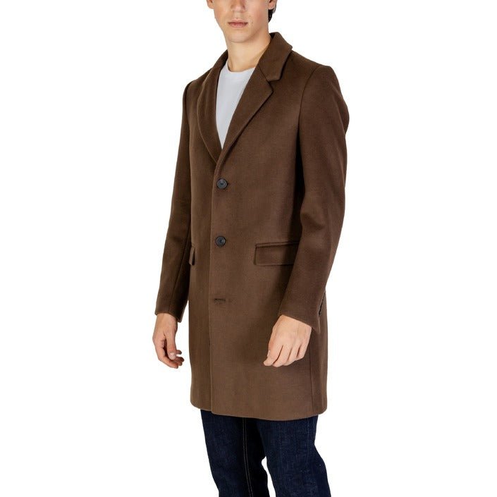 Antony Morato Russell Slim Fit Viscose Blend Coat Brown - Princess Attitude