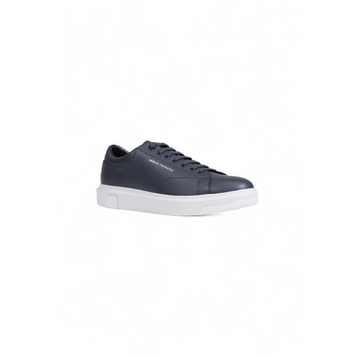 Armani Exchange Action Leather Sneakers Blue - Princess Attitude