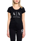 Armani Exchange Ax Logo Crew Neck T-Shirt Black - Princess Attitude