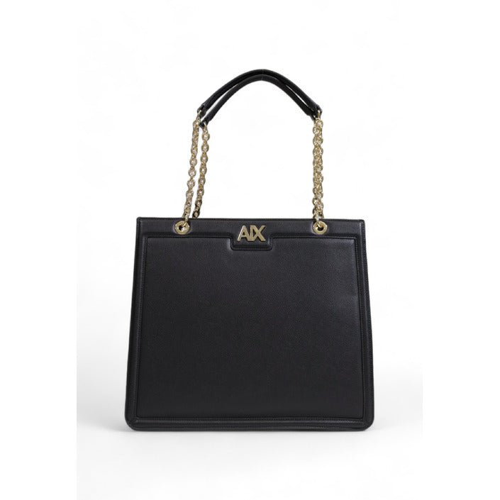 Armani Exchange Chain Handle Tote Bag Black - Princess Attitude