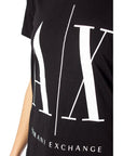 Armani Exchange Crew Neck Block Logo T-Shirt Black - Princess Attitude