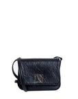 Armani Exchange Elegant Embossed Logo Shoulder Bag Black - Princess Attitude