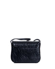 Armani Exchange Elegant Embossed Logo Shoulder Bag Black - Princess Attitude