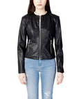 Armani Exchange Faux Leather Jacket Black - Princess Attitude