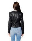 Armani Exchange Faux Leather Jacket Black - Princess Attitude