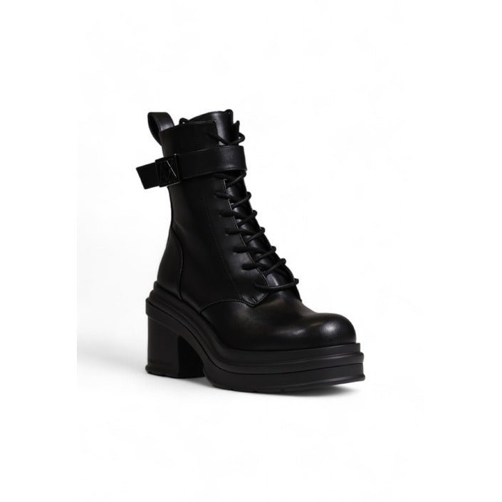 Armani Exchange High Heeled Ankle Boots Black - Princess Attitude