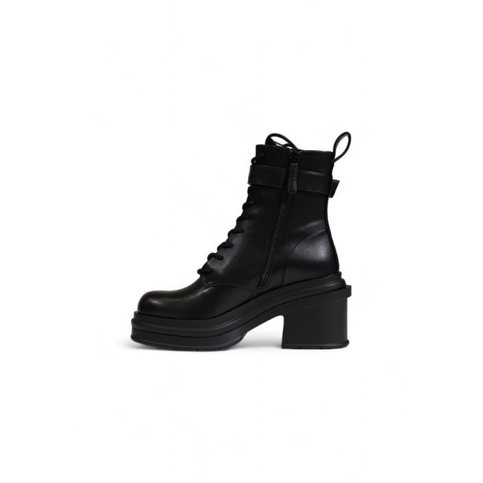 Armani Exchange High Heeled Ankle Boots Black - Princess Attitude