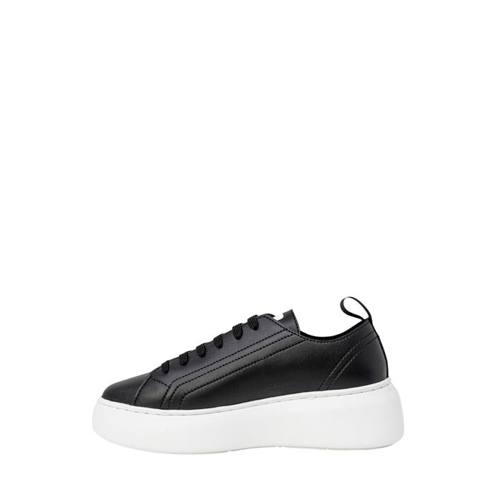 Armani Exchange Lace Up Platform Sneakers Black - Princess Attitude