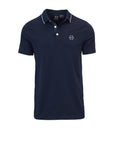 Armani Exchange Logo Cotton Rich Polo Shirt Blue - Princess Attitude