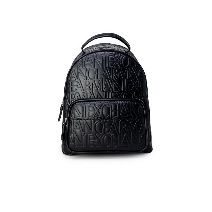 Armani Exchange Logo Embossed Backpack Black - Princess Attitude