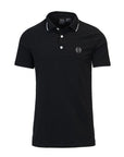 Armani Exchange Logo Exchange Cotton Rich Polo Shirt Black - Princess Attitude