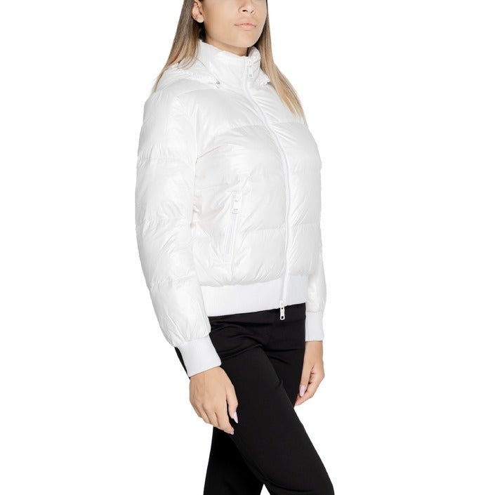 Armani Exchange Logo Patch Padded Jacket White - Princess Attitude