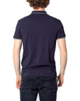 Armani Exchange Logo Zip Tape Polo T-Shirt Navy - Princess Attitude