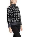 Armani Exchange Monogram Turtleneck Pullover Black - Princess Attitude