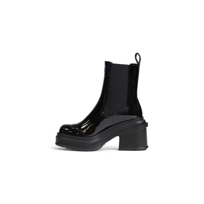 Armani Exchange Shiny Ankle Boots Black - Princess Attitude