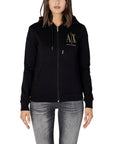 Armani Exchange Zip Up Cotton Sweatshirt Black - Princess Attitude