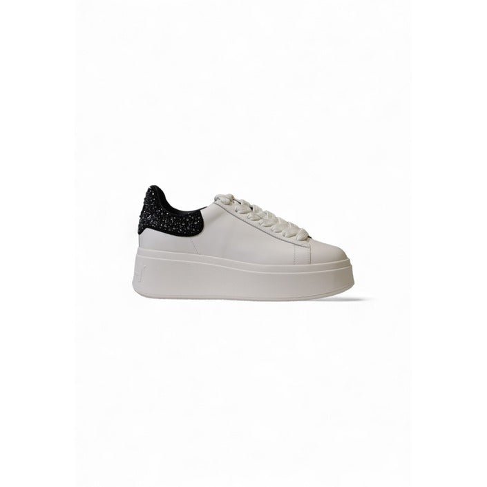 Ash Moby Strass Platform Leather Sneakers White - Princess Attitude