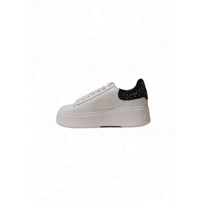 Ash Moby Strass Platform Leather Sneakers White - Princess Attitude