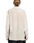 Ziggy Chen - Asymmetric Bib Shirt In Cupro