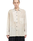 Ziggy Chen - Asymmetric Bib Shirt In Cupro