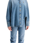 The Attico - Asymmetric Denim Overshirt With