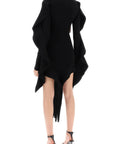 Mugler - Asymmetric Mini Dress With Ruffle Details