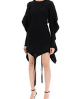 Mugler - Asymmetric Mini Dress With Ruffle Details