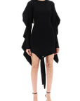 Mugler - Asymmetric Mini Dress With Ruffle Details