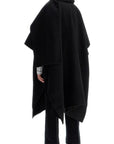 Toteme - Asymmetrical Double Coat In Rws Wool Black High Collar