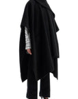 Toteme - Asymmetrical Double Coat In Rws Wool Black High Collar