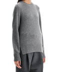 Toteme - Asymmetrical Grey Mélange Cashmere Sweater