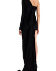 Balenciaga - Asymmetric Velvet Fluid Dress - Princess Attitude