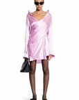 Balenciaga - Bb Monogram Wrap Silk Dress - Princess Attitude