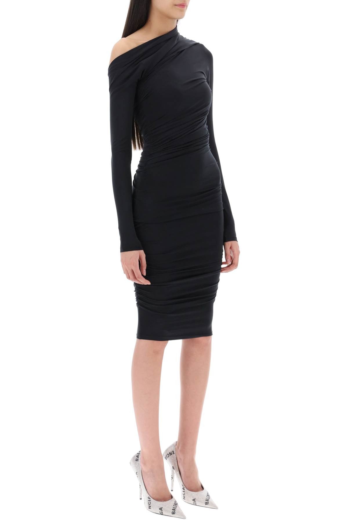 Balenciaga - Knee Length Draped Dress - Princess Attitude