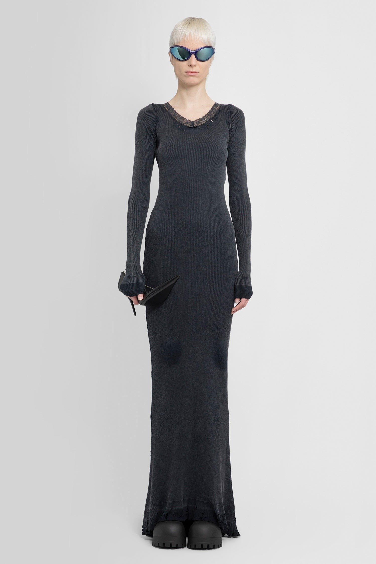 Balenciaga - Lingerie Maxi Dress In Cotton Rib - Princess Attitude