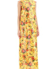 Balenciaga - Maxi Sleeveless Faux Vinyl Floral Dress - Princess Attitude