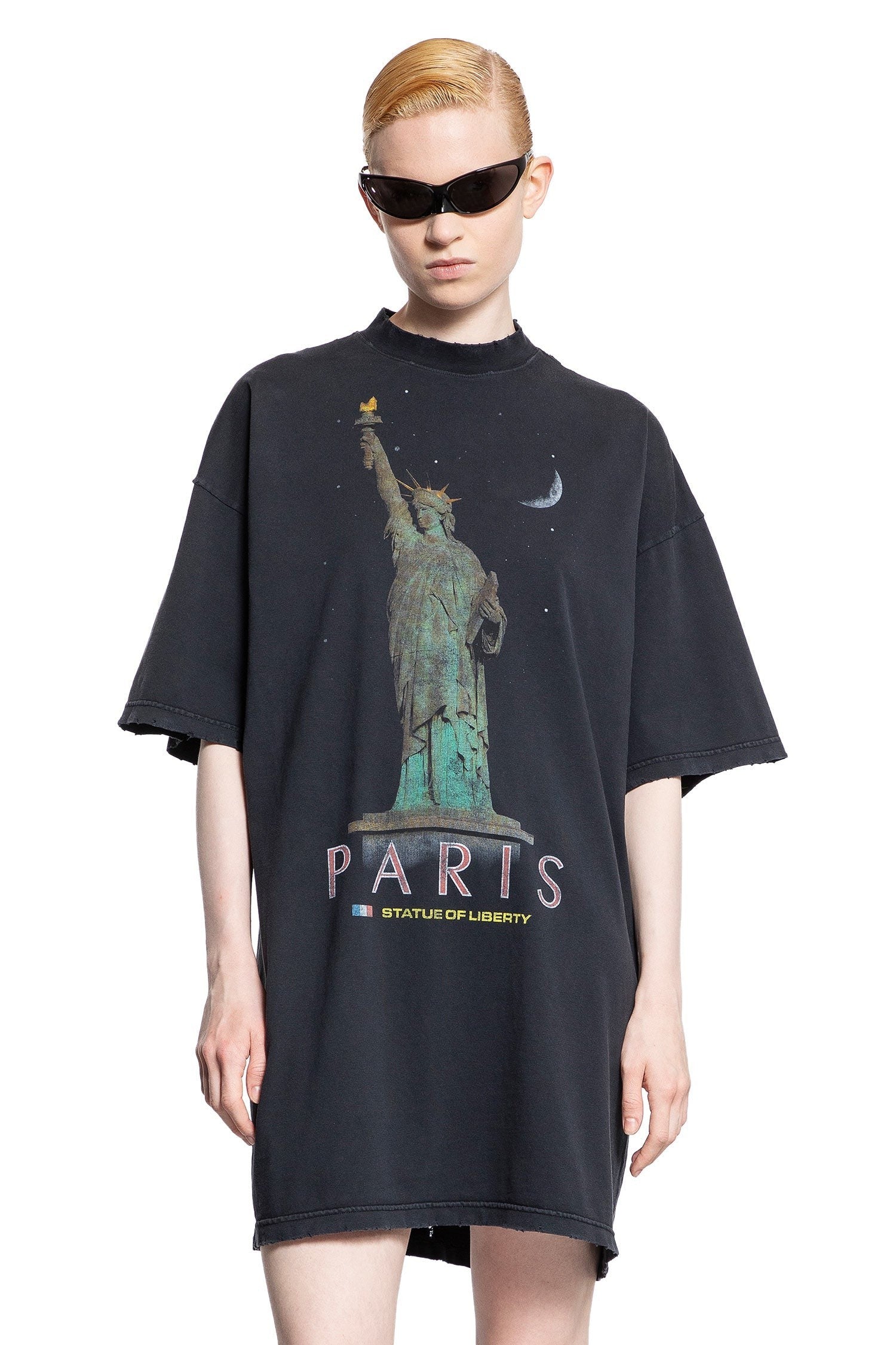 Balenciaga - Paris Liberty T-Shirt Dress In Vintage Jersey - Princess Attitude