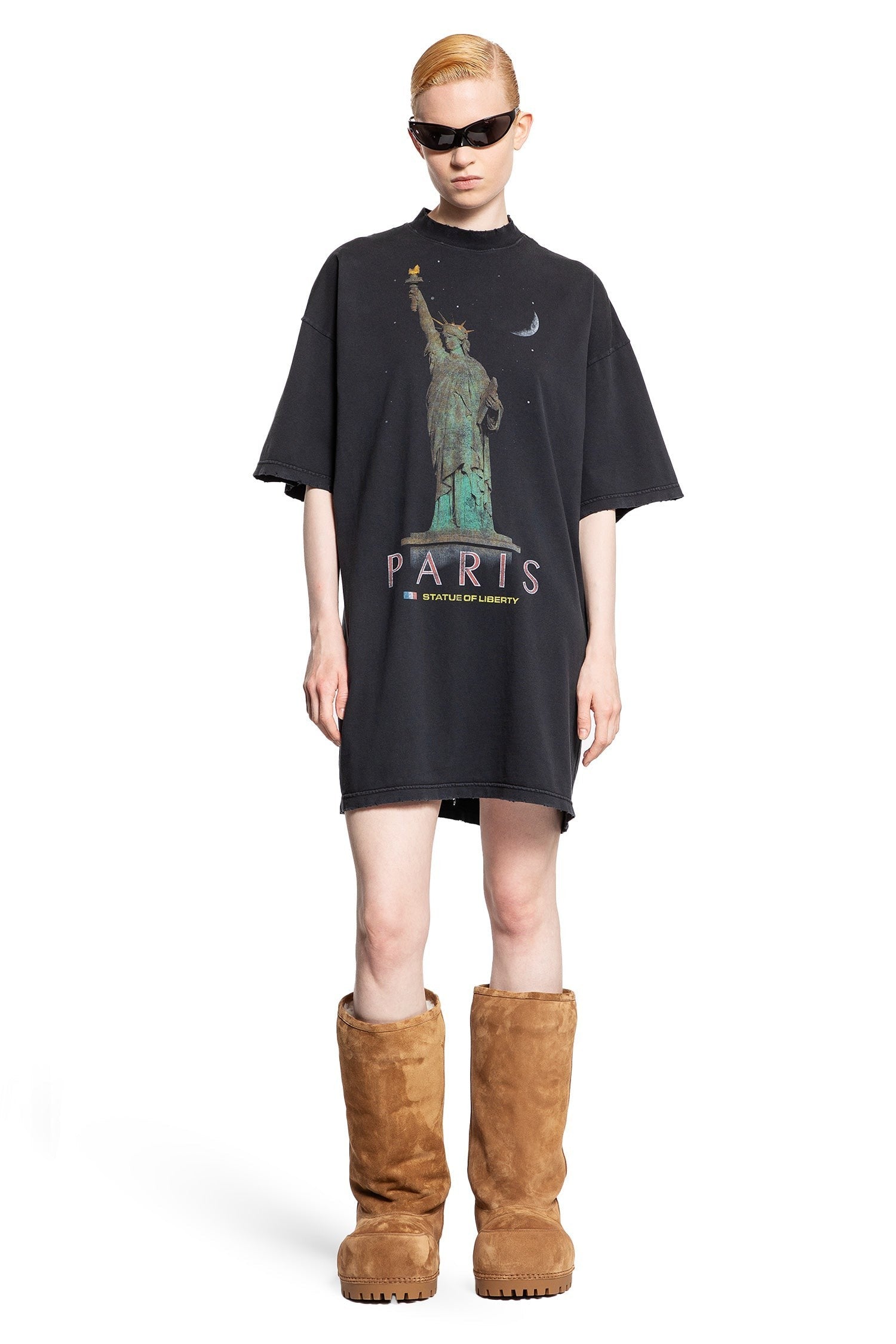 Balenciaga - Paris Liberty T-Shirt Dress In Vintage Jersey - Princess Attitude