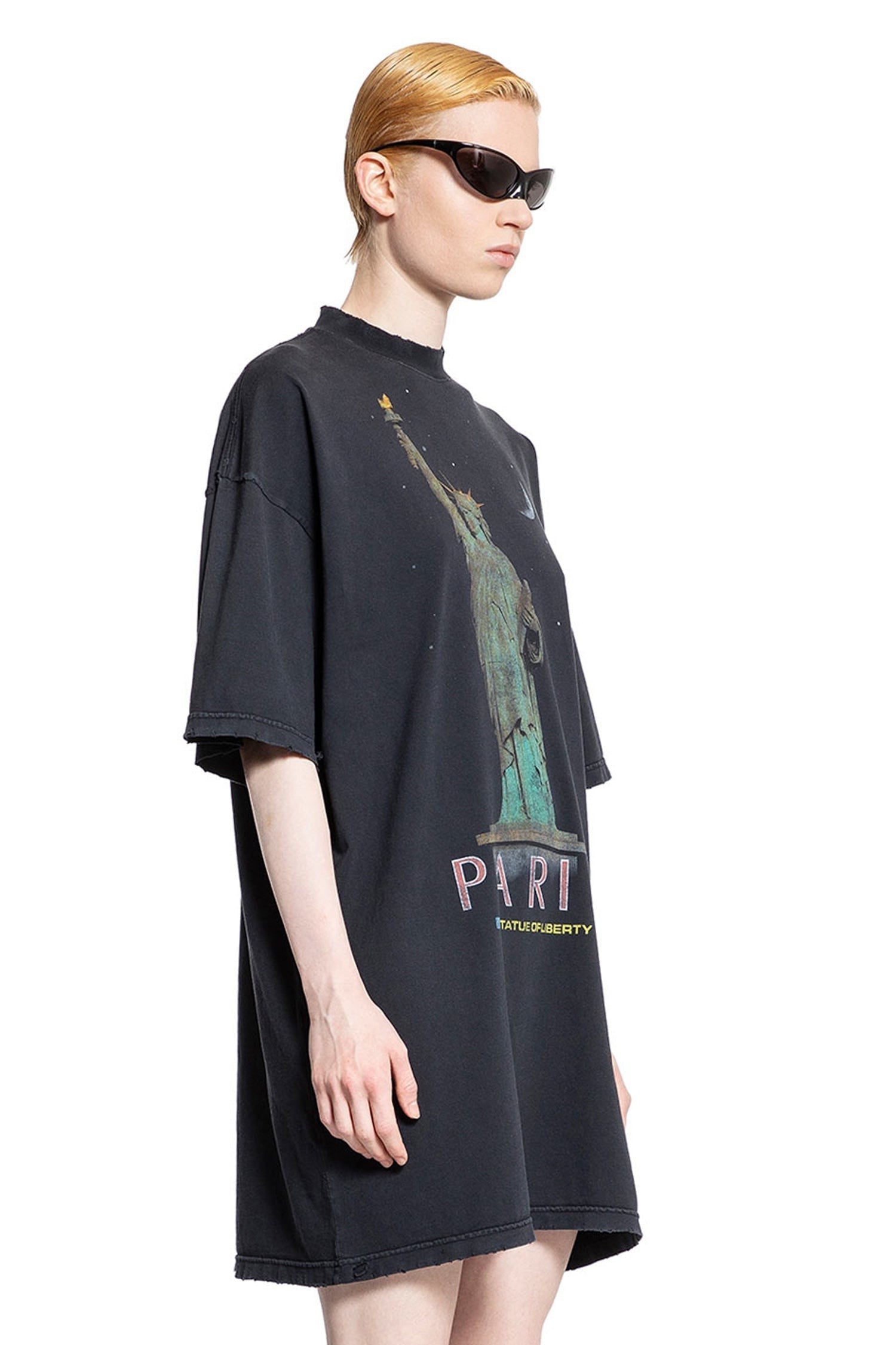 Balenciaga - Paris Liberty T-Shirt Dress In Vintage Jersey - Princess Attitude