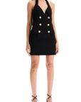 Balmain - Halter Neck Mini Dress With Buttons - Princess Attitude