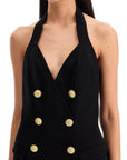 Balmain - Halter Neck Mini Dress With Buttons - Princess Attitude