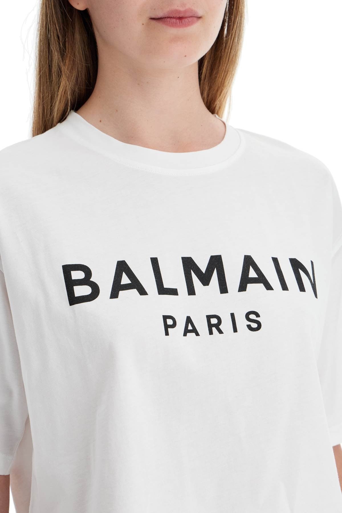 Balmain - Logo Print Boxy T-Shirt - Princess Attitude