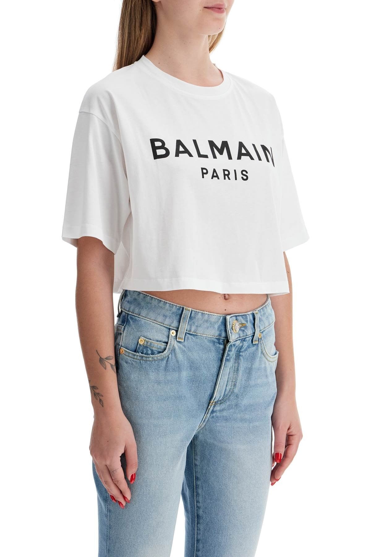 Balmain - Logo Print Boxy T-Shirt - Princess Attitude