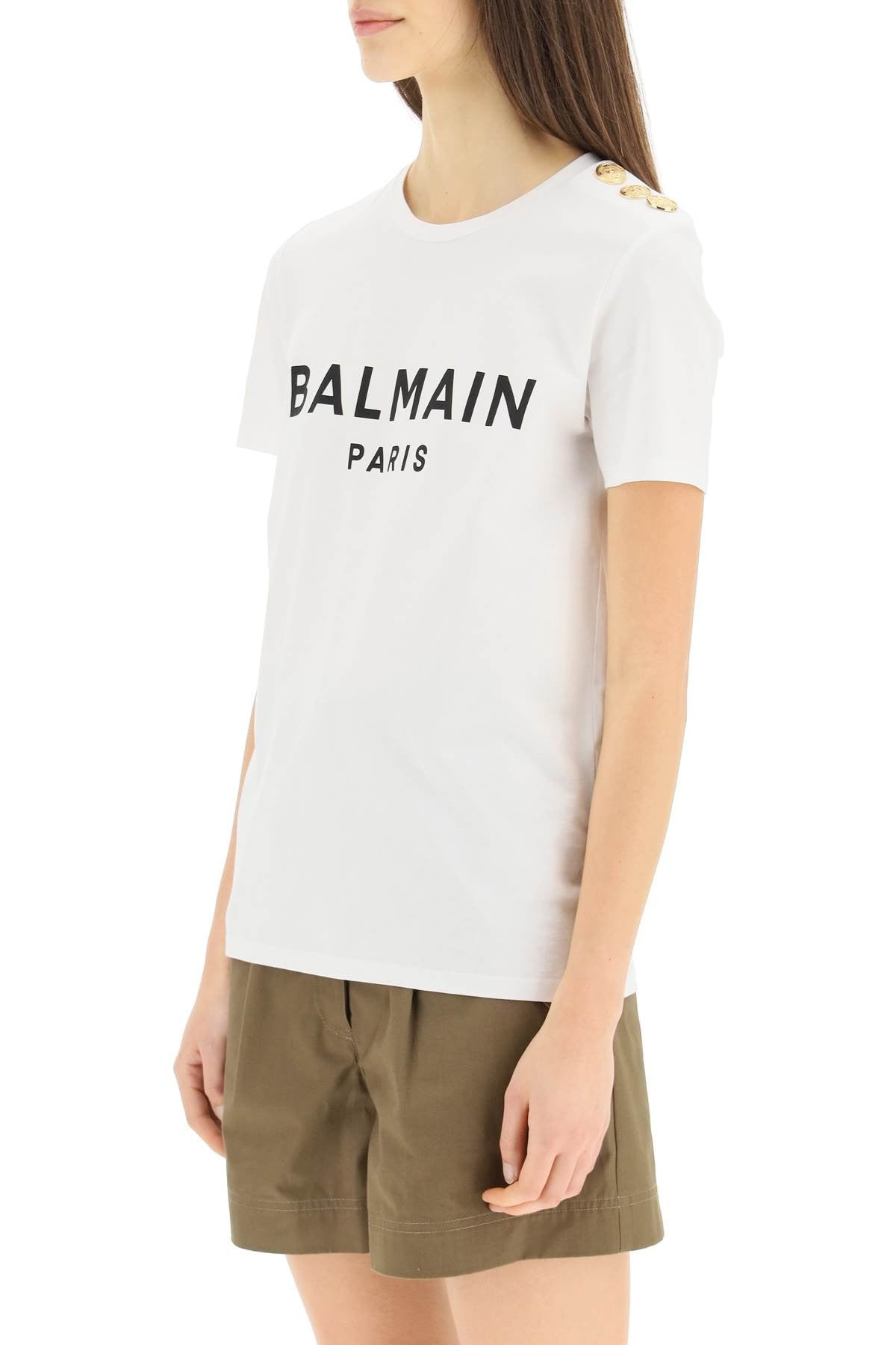 Balmain - Logo T-Shirt With Buttons - Princess Attitude