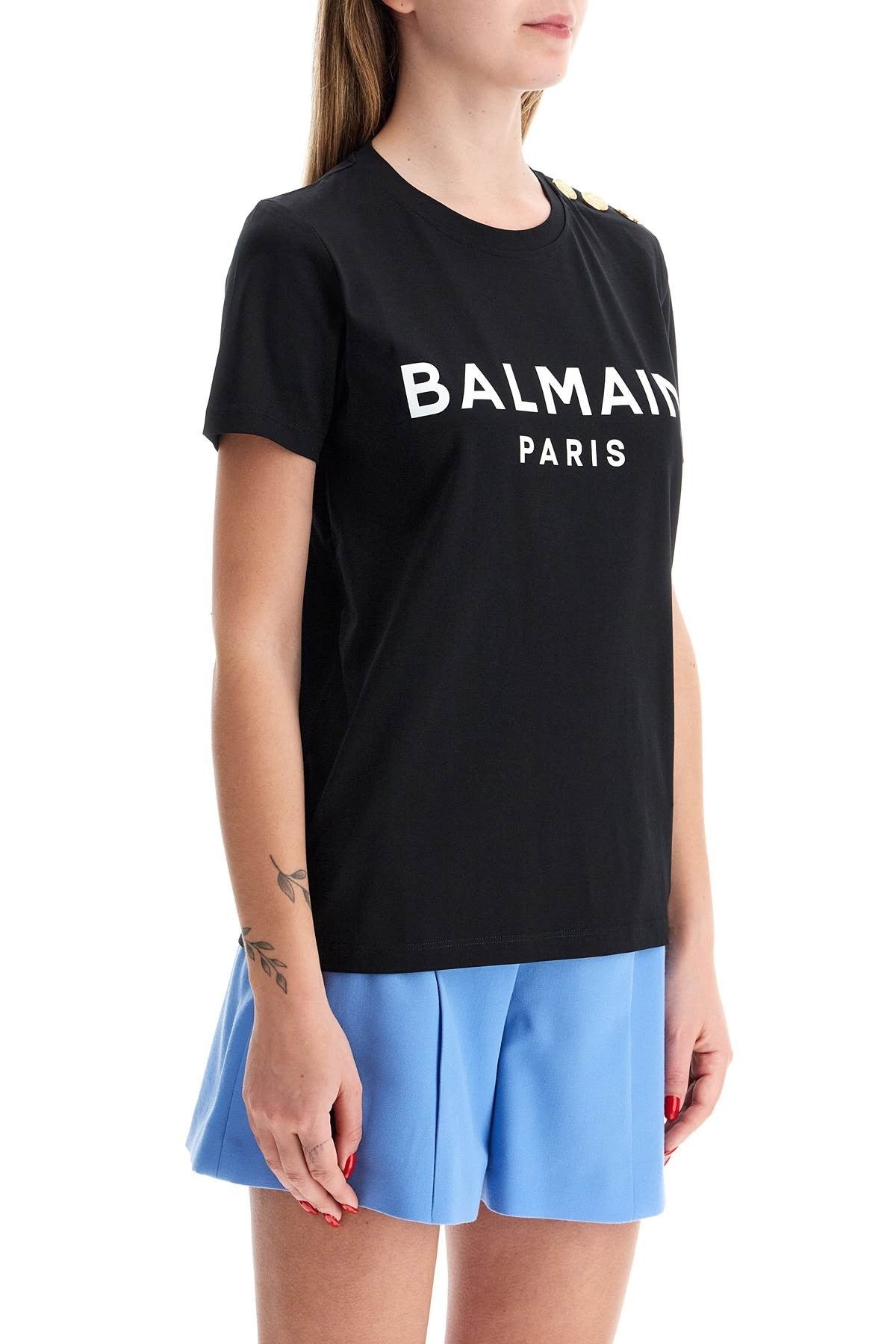 Balmain - Logo T-Shirt With Buttons - Princess Attitude