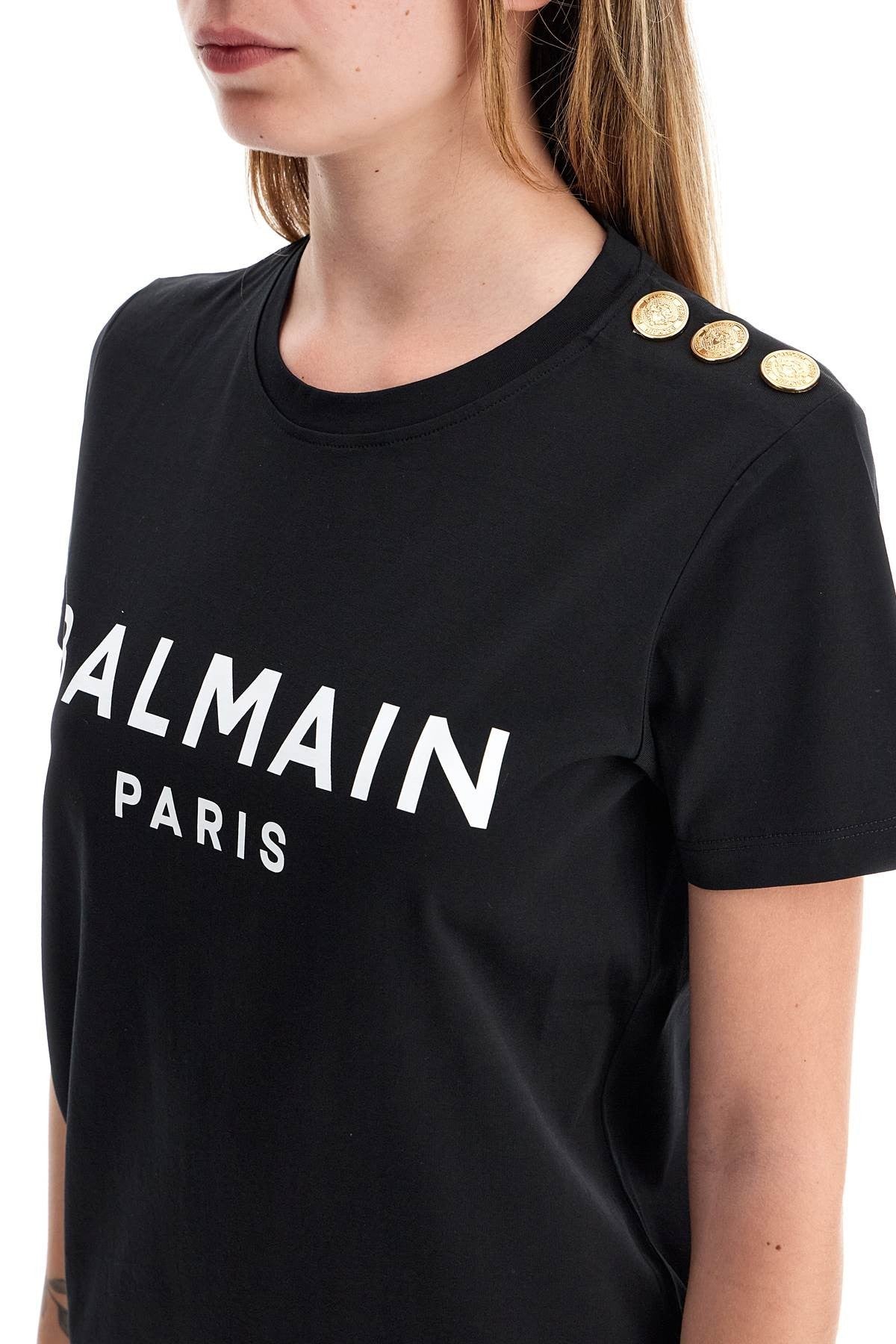 Balmain - Logo T-Shirt With Buttons - Princess Attitude