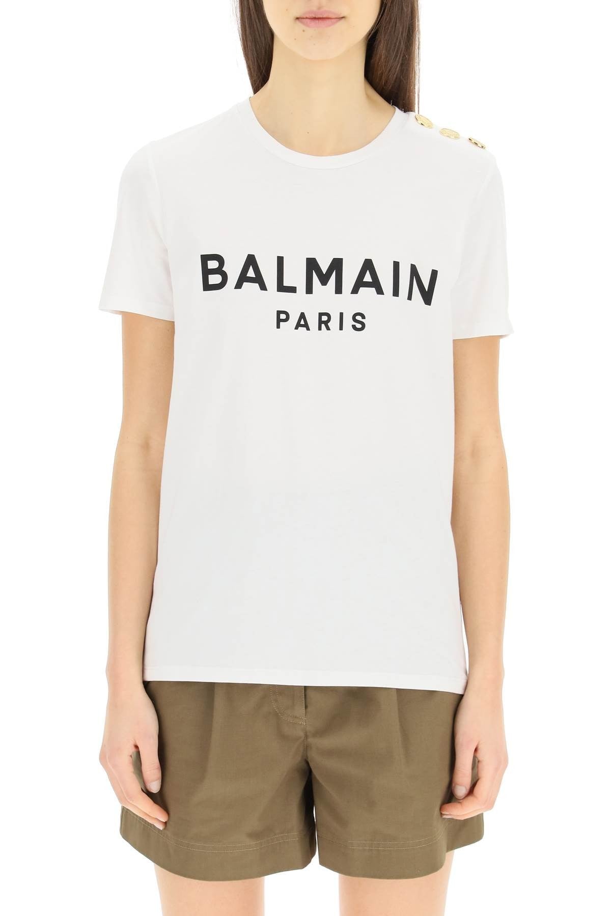 Balmain - Logo T-Shirt With Buttons - Princess Attitude