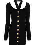 Balmain - Short Halterneck Knit Dress - Princess Attitude